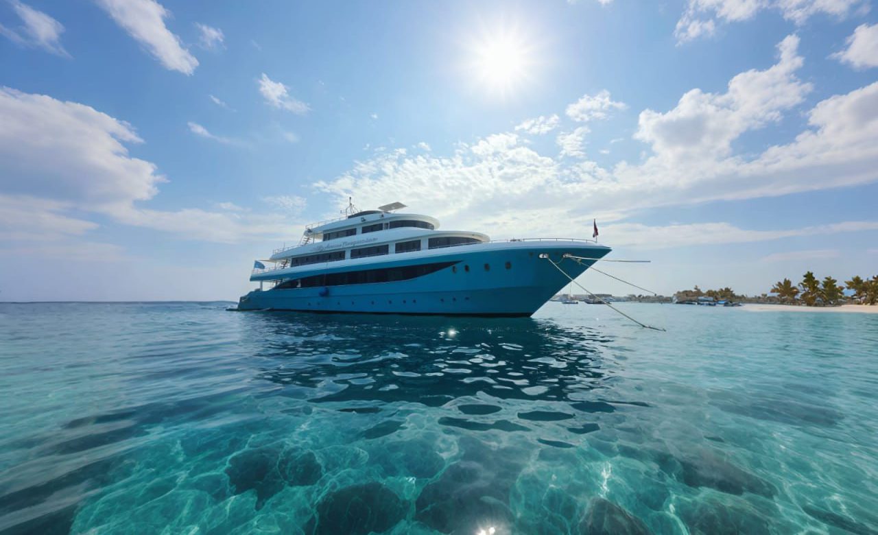 Questa foto ritrae la barca da crociera M/Y Anemone ormeggiata nel Mar Rosso Egiziano.