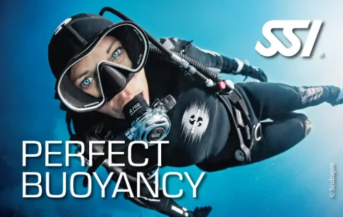 In questa foto si vede il Brevetto Perfect Buoyancy SSI.